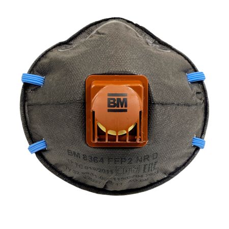 Полумаска защитная от аэрозолей BM 1шт 8364FFP2NRD