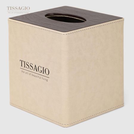 Салфетница Tissagio квадратная, бежевая, 13х13 см