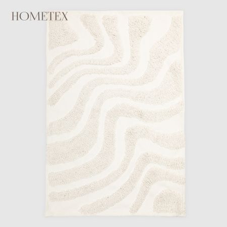Коврик прикроватный Hometex 50х80 см волны белый