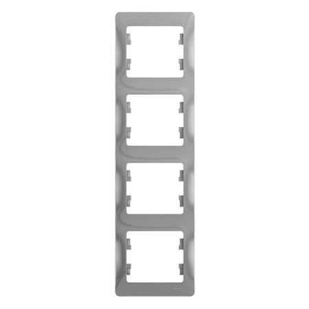 Рамка Systeme Electric Glossa четырехместная алюминий (GSL000308)