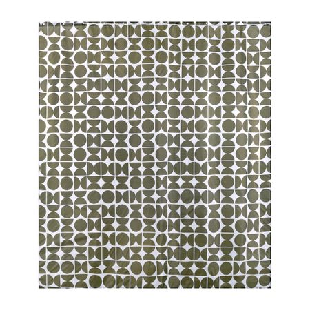 Штора для ванны Verran Disegno 1800х2000 мм полиэстер зеленая (630-13) бумажная занавеска с рисунком черепа и летучей мыши 1x2 м