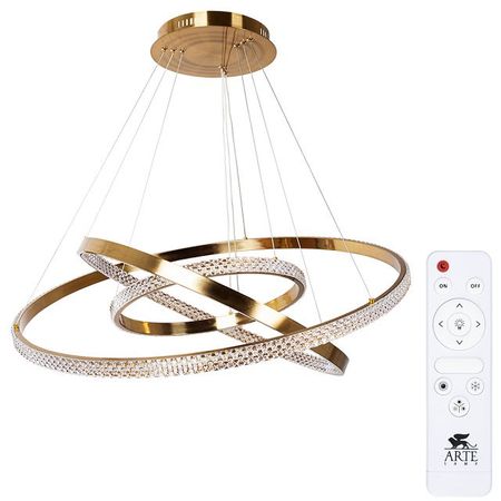 люстра подвесная ARTE LAMP Орион LED 1х160Вт металл медь