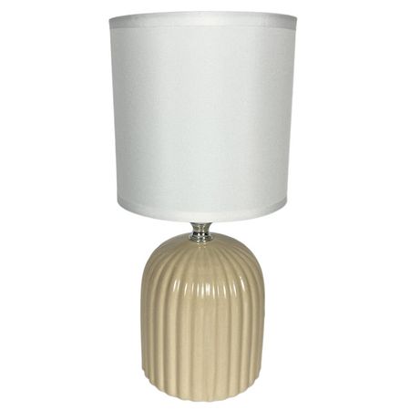 лампа настольная RIVOLI May E14 40Вт керамика с абажуром бежевый лампа настольная эра e27 40вт белая