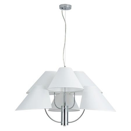 люстра подвесная ART LAMP Рондо E14 6х40Вт металл хром трансформатор освещения ysrsai zigbee 24в 120 240вт cct rgbcct