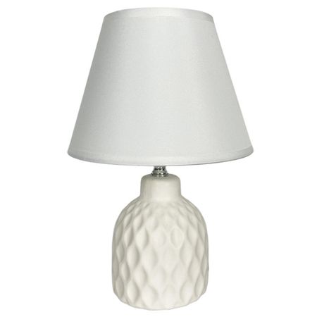 лампа настольная RIVOLI Muriel E14 40Вт керамика с абажуром белый лампа настольная эра e27 40вт белая