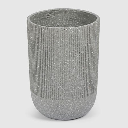 Кашпо для цветов Crocus высокое серое 30,5х30,5х42 см