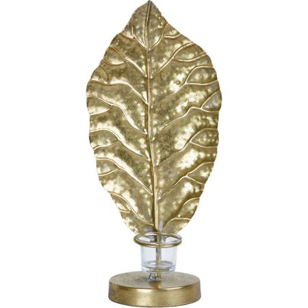 Подсвечник лист Glasar 19х14х41 см