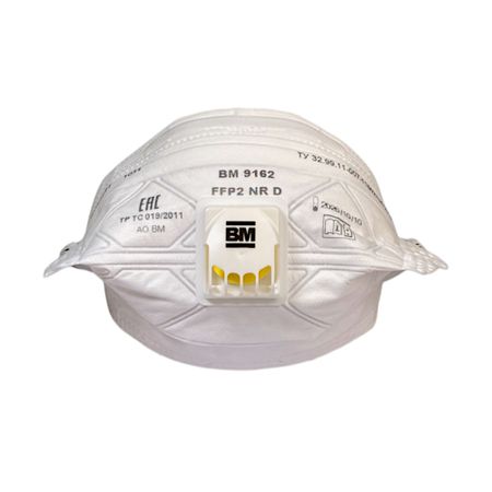 Полумаска защитная от аэрозолей BM 1шт 9162FFP2NRD