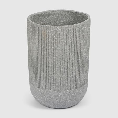 Кашпо для цветов Crocus высокое серое 35х35х50 см