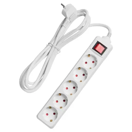 Удлинитель бытовой Skybeam 3x1.5 3 м 5 розеток с заземлением 3680 Вт с выключателем цвет белый удлинитель бытовой skybeam 5 розеток с заземлением 3x1 мм 1 5 м 3500 вт