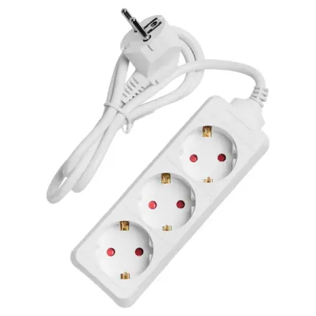 Удлинитель бытовой Skybeam 3x1 1 м 3 розетки с заземлением 3680 Вт цвет белый удлинитель бытовой skybeam 5 розеток с заземлением 3x1 мм 1 5 м 3500 вт