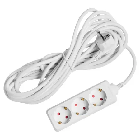 Удлинитель бытовой Skybeam 3x1.5 7 м 3 розетки с заземлением 3680 Вт цвет белый удлинитель бытовой skybeam 5 розеток с заземлением 3x1 мм 1 5 м 3500 вт