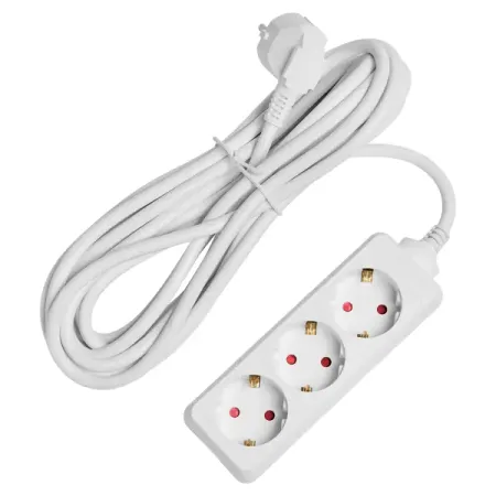 Удлинитель бытовой Skybeam 3x1.5 5 м 3 розетки с заземлением 3680 Вт цвет белый удлинитель бытовой skybeam 5 розеток с заземлением 3x1 мм 1 5 м 3500 вт