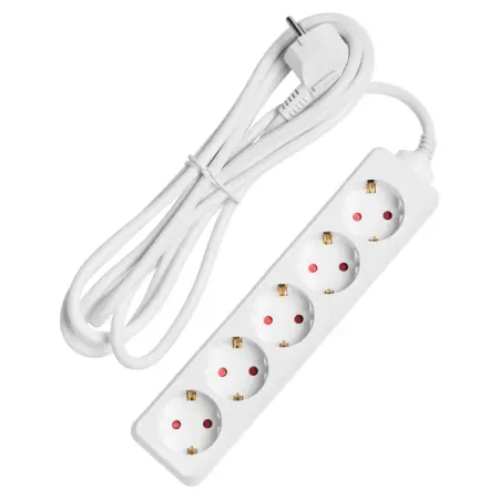 Удлинитель бытовой Skybeam 3x1.5 3 м 5 розеток с заземлением 3680 Вт цвет белый удлинитель бытовой skybeam 5 розеток с заземлением 3x1 мм 1 5 м 3500 вт