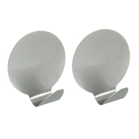 Крючок для ванной Fora одинарный самоклеящийся металл хром (2 шт.) (H20/9097) крючки для халатов alise черные нержавеющая