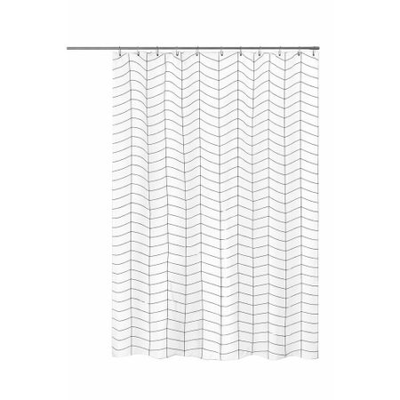 Штора для ванны Primanova Ple Billow 1800х2000 мм полиэстер белая (DR-60070)