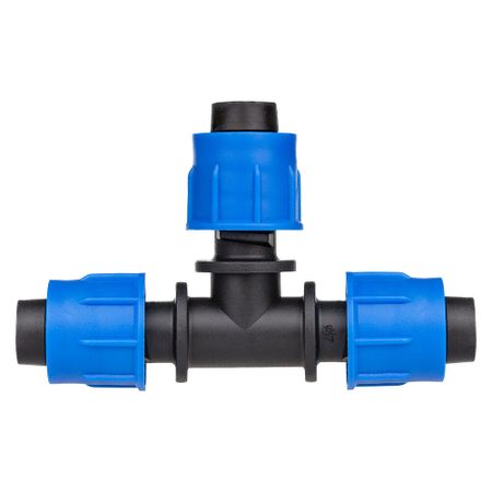 Соединитель для капельной трубки тройник 16 мм зажимной MasterProf пластиковый (ДС.060089) пластиковый соединитель для гофрированной трубки ad10 ad54 5