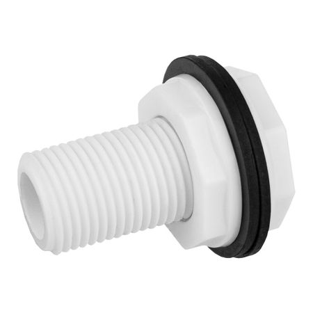 Штуцер для врезки в бочку 3/4 для бака MasterProf пластиковый с прокладкой (ДС.072002)