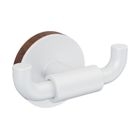 Крючок для ванной Fora Lord двойной на шуруп металл белый (FOR-LORD053WT) полотенцедержатель двойной поворотный fora lord