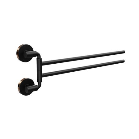 Полотенцедержатель Fora Lord 440 мм двойной поворотный на шуруп нержавеющая сталь черный (FOR-LORD022BL) полотенцедержатель двойной поворотный fora lord