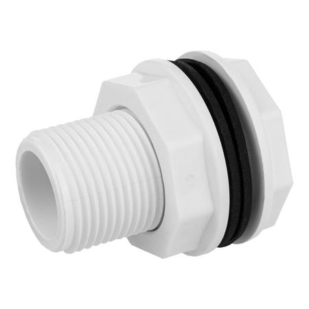 Штуцер для врезки в бочку 1/2 для бака MasterProf пластиковый с прокладкой (ДС.072003)