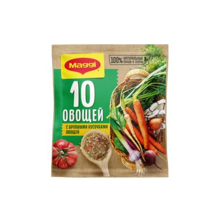 Приправа Maggi универсальная, 10 овощей, 75 г смесь овощная bonduelle овощи по турецки фасулье быстрозамороженная 400 г