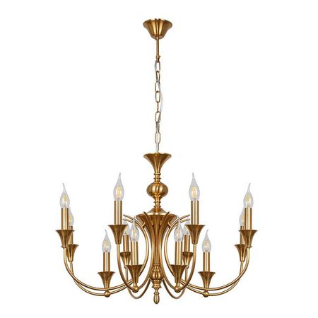 люстра подвесная ARTE LAMP Коллонетта E14 12х40Вт металл медь спот поворотный ritter artin gu10 40вт металл белый