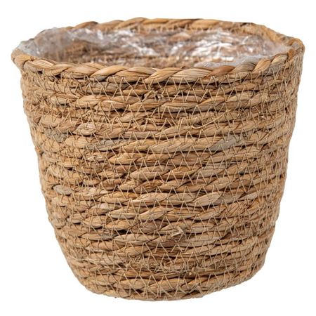 кашпо плетеное Сафари 1,5л d16,5см h14,5см рогоз, полипропилен натуральный