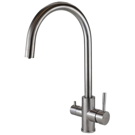 смеситель для кухни ESKO K22 подключение фильтра нержавейка никель смеситель для кухни milardo rora канал для фильтра