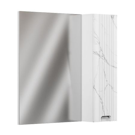 шкаф зеркальный GRADEONIKA Аркадия 70 см белый мрамор правый доводчик fuaro dc204 85кг белый