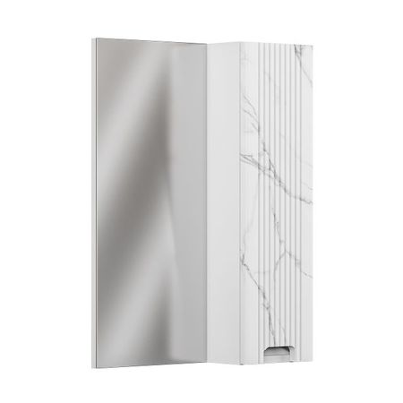 шкаф зеркальный GRADEONIKA  Аркадия 50 см белый мрамор правый доводчик fuaro dc204 85кг белый