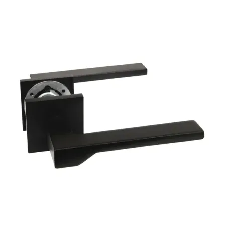 Дверная ручка на розетке KREAFORTA Мюлен без запирания цвет черный встраиваемая дверная ручка золотая цинковый сплав