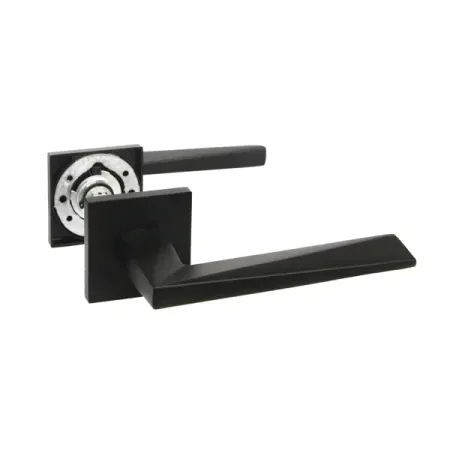 Дверная ручка на розетке KREAFORTA Нева без запирания цвет черный встраиваемая дверная ручка золотая цинковый сплав