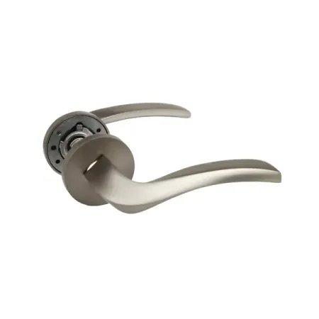 Дверная ручка на розетке KREAFORTA Ая без запирания цвет никель встраиваемая дверная ручка золотая цинковый сплав