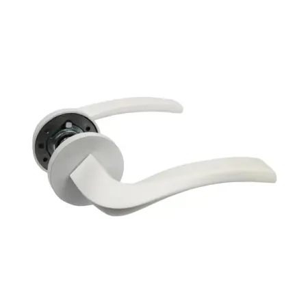 Дверная ручка на розетке KREAFORTA Ая без запирания цвет белый встраиваемая дверная ручка золотая цинковый сплав