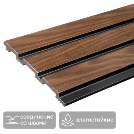 Стеновая панель ПВХ 3D махагон 2700x120x10 мм 0.324 м² шпиндель m33 3 5 лицевая панель m20x1 5 для токарного станка