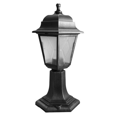 светильник уличный наземный UNIEL Классик 60Вт E27 IP44 40см темное серебро