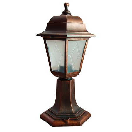 светильник уличный наземный UNIEL Классик 60Вт E27 IP44 40см медный медный резной ок хабаки для катаны