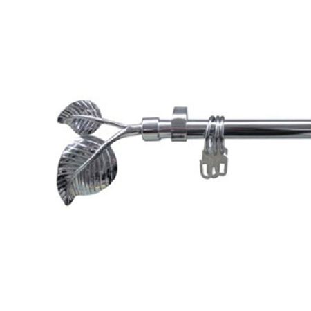 карниз 1-рядный 160-300см 16/19мм хром наконечник листик карниз телескоп 2 рядный ugo loks 160 300см 16 19мм матовый наконечник денео арт 580968