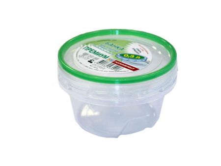 контейнер для продуктов ПОЛИМЕРБЫТ 0,3л 6х10см с герметичной круглый пластик колпачки для колес 4 шт партия алюминиевые колпачки для автомобильных колес водонепроницаемые с герметичной крышкой