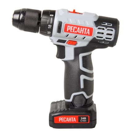 дрель-шуруповерт РЕСАНТА ДА-24-2ЛК 24В Li-lon 2,0Ач 2АКБ пластиковые фитинги для труб adhere to fly 6мм 8мм 10мм 12мм
