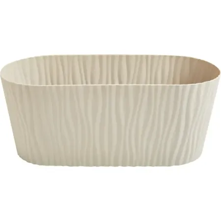 Кашпо для цветов Волна 15x33x13.5 v4.2 л пластик бежевый