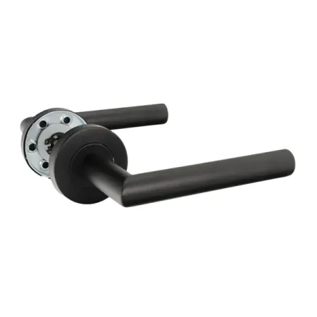 Дверная ручка на розетке Edson EDS-15-R0 без запирания цвет черный ручка дверная edson euro fin eds 21 z01 универсальная и для финских дверей