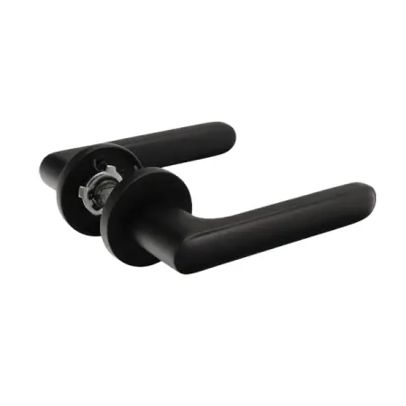 Дверная ручка на розетке Edson EDS-19-R2 без запирания цвет черный ручка дверная edson euro fin eds 21 z01 универсальная и для финских дверей