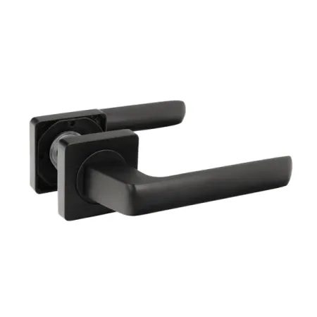 Дверная ручка на розетке Edson EDS-12-QR1 без запирания цвет черный ручка дверная edson euro fin eds 21 z01 универсальная и для финских дверей