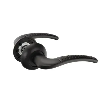 Дверная ручка на розетке Edson EDS-07-Z01 без запирания цвет черный ручка дверная edson euro fin eds 21 z01 универсальная и для финских дверей