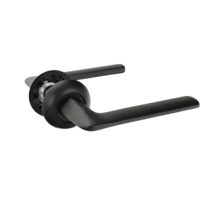 Дверная ручка на розетке Edson EDS-11-Z01 без запирания цвет черный ручка дверная edson euro fin eds 21 z01 универсальная и для финских дверей