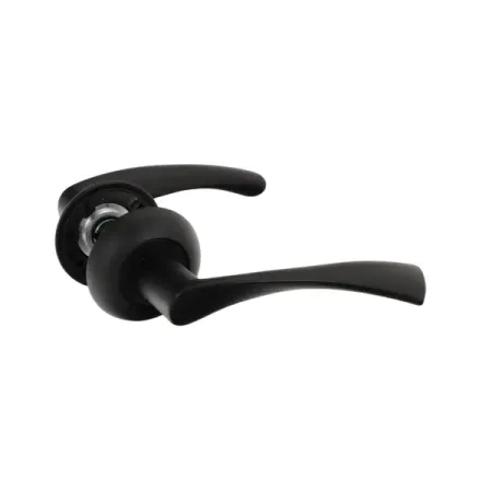 Дверная ручка на розетке Edson EDS-14-Z01 без запирания цвет черный ручка дверная edson euro fin eds 21 z01 универсальная и для финских дверей