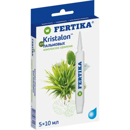 Удобрение Fertika Кристалон для пальм и фикусов 50 мл удобрение фертика кристалон для фикусов и пальм 5x10 мл