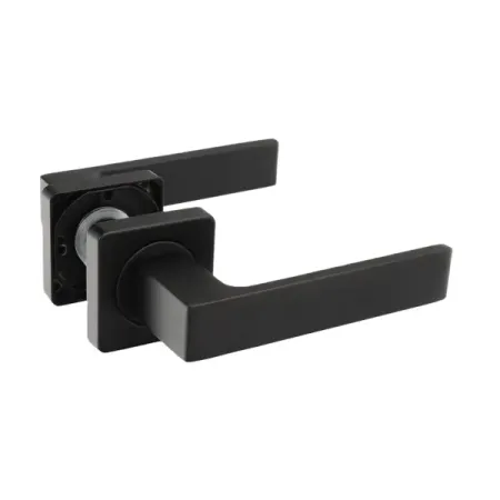 Дверная ручка на розетке Edson EDS-25-QR1 без запирания цвет черный ручка дверная edson euro fin eds 21 z01 универсальная и для финских дверей